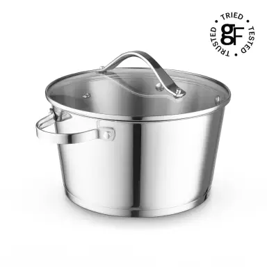 Good Food by Tower 24cm Casserole with  Lid, Induction Compatible, Stainless Steel