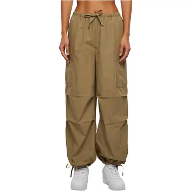 Urban Classics Ladies Cotton Cargo Parashute Pants Cargo Trousers khaki L