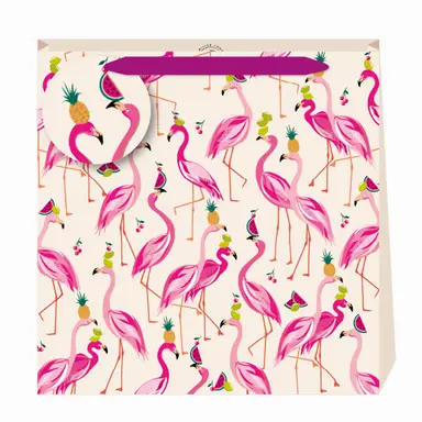 Sara Miller Fabulous Flamingos Large Gift Bag