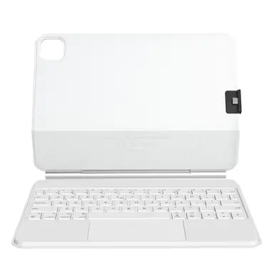 Rexsun Tablet Keyboard Case – Magnetic Floating Design， Detachable Protective Cover， Precision Trackpad for iPad Pro 11"/Air 10.9"/11"， Model P11-2 (White)