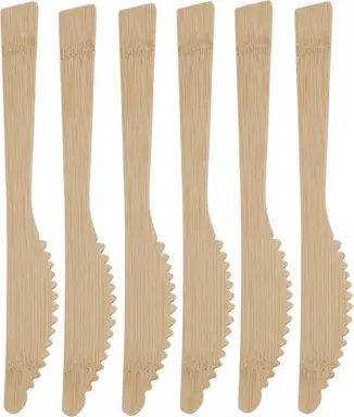 Herbruikbare bamboe messen 18 stuks