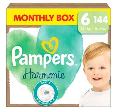 Pampers Harmonie Luiers Maat 6 – 144 Luiers (Maandbox)