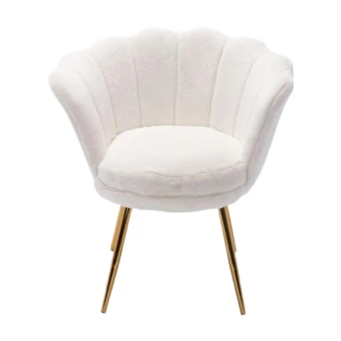 Ya-Home Accent Chair Upholstered Lounge Armchair with Golden Legs, Modern Petal Side Chair Corner Chair for Living Room/Bedroo