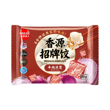 FRESHASIA Rundvlees- en Ui-Dumplings 400g/verpakking