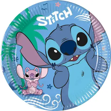 20cm Stitch & Angel Paper Plates Pack of 8