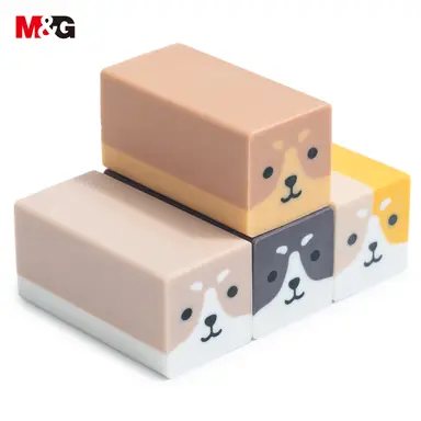 M&amp;G Löser 4 Stück, tierförmiger Gummilöser, niedlicher Anspitzer-Löser, PVC-freier Löser für Schule und Büro, schöne Schreibwaren für Schüler