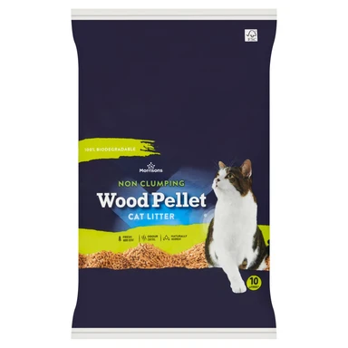 Morrisons Non Clumping Wood Pellet Cat Litter 10 Litres