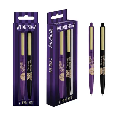 Wednesday Nevermore Pen Set 2Pk