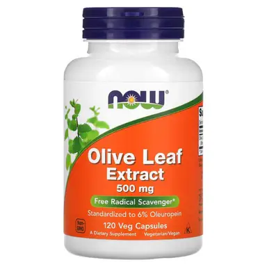 NOW Foods Olive Leaf Extract, 500mg - 120 Vegan Capsules