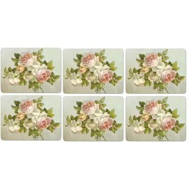 Pimpernel Antique Rose Set of 6 Placemats
