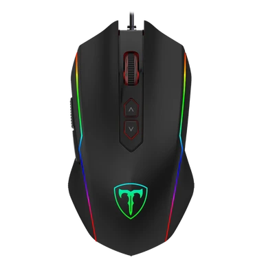 ET High Performance USB Wired Gaming Mouse with 7200 DPI Adjustable, RGB, 8 Programmable Buttons, Ergonomics, PC/Mac – Black