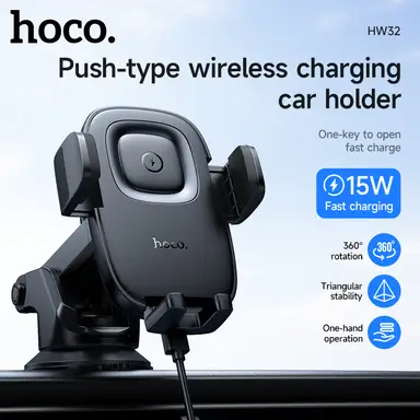 HOCO HW32 Crown kabellose Ladestation für das Auto (Mittelkonsole)