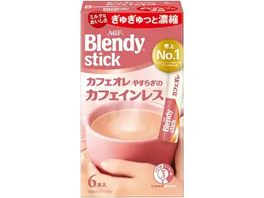 AGF Blendy Stick Cafe au Lait Cafeïnevrij 6 stuks