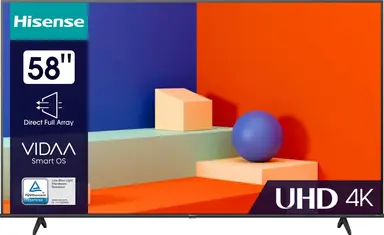 Hisense 58A6K 147 cm 4K Ultra HD UHD VIDAA smartTV, Wi-Fi, schwarz