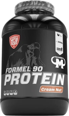 Mammut Nutrition Formel 90 Proteinpulver Creme-Nuss – 3 kg – 4-Komponenten Whey Protein Pulver mit Sojaproteinisolat, Milchprotein, Eiprotein & Vitamin B6 – 77% Eiweiß
