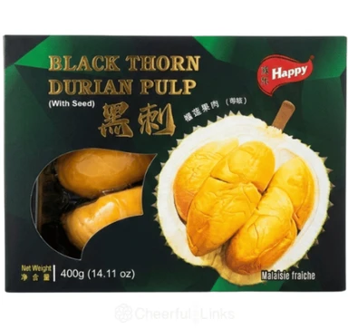 Happy Black Thorn Durian Pulp 400g