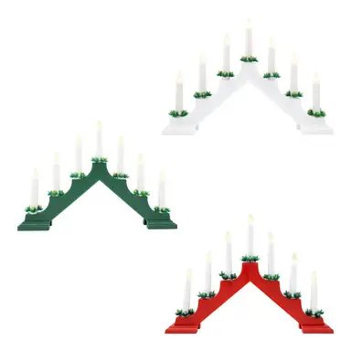 Christmas Workshop Plastic Candle Bridge - 3 Assorted