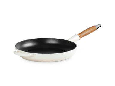 Le Creuset Signature Bratpfanne mit Holzgriff 26 cm Weiß