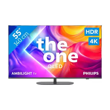 Philips Ambilight 'The One' 55PUS9000 4K QLED Smart TV - 55 Zoll Display mit P5 Perfect Picture Engine Ultra HD, Titan OS, Dolby Vision und Dolby Atmos Sound