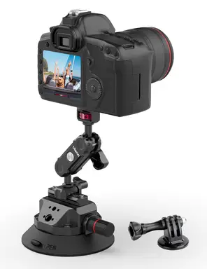 ULANZI SC-02 Ventouse Caméra Voiture 4,5" avec Pompe et Fermeture Rapide NOTA Magic Arm, Support pour DJI OSMO et Appareils Photo Reflex