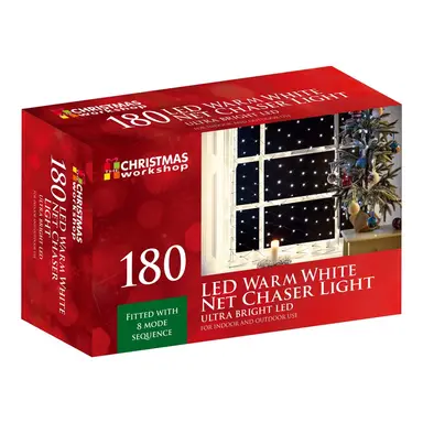 Christmas Workshop 180 LED Net Chaser Light - Warm White