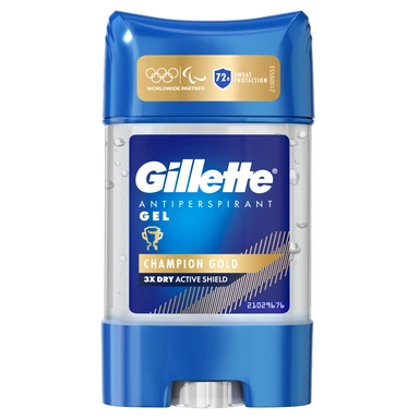 Gillette Clear Gel Champion Gold Antiperspirant & Deodorant For Men 70ml 72H Sweat And Odour Protect