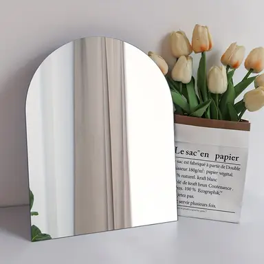 1 Stück PVC-Spiegelaufkleber, unregelmäßiger Spiegelaufkleber, Wanddekoration, 26*30cm