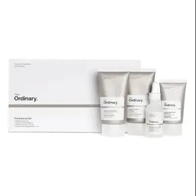 The Ordinary The Balance Set 4pcs (Squalaan Reiniger 50ml/Salicylzuur 2% Masker 50ml/Niacinamide 10% + Zink 1% 30ml/Natuurlijke Hydraterende Factoren + HA 30ml)