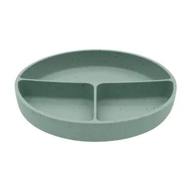Kikka Boo Plate with Suction Cup Platinum Silicone Sage