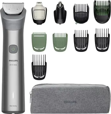 Philips Series 5000 Multigroom -  Baardtrimmer -  11 in 1 - Neushaartrimmer - Precisietrimmer - Intimate trimmer - Face&Hair&Body - Scheersensor - Opbergetui - Staal - MG5941/15