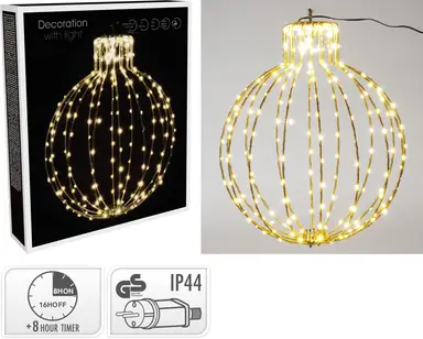 XMAS BALL WITH 240WW LED BLACK