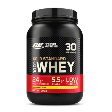 GOLD STANDARD 100% WHEY PROTEIN Bananenroom / 10% Korting 896 g (28 porties)