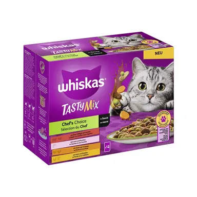 Whiskas Multipack Chef's Choice Leckere Mischung Katzenfutter 12 x 85g