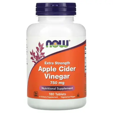 NOW Foods Apple Cider Vinegar Digestive Support 750mg Tablets - 180 Tablets