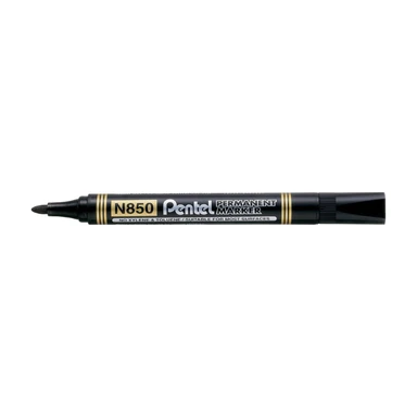 Pentel N850 Permanent Marker Bullet Tip Black Pack of 12