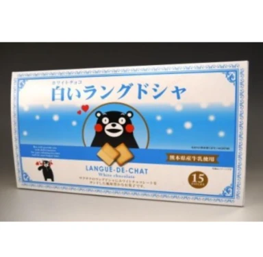 Milk Langue De Chat Cookies 140g/box 熊本熊 牛奶饼乾15入礼盒 140g/盒