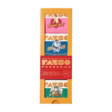 FATSO 4 Bar Mini Christmas Gift Box (King’s Ransom, Nan’s Stash, Home Run, Sweet Tart) 4 × 40g