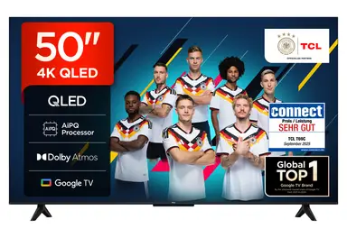 TCL 50T69C 50 Zoll QLED, Direct LED, 4K HDR, Smart Google TV mit Dolby Vision & Atmos, Game Master, Motion Clarity, Google Assistant & Alexa