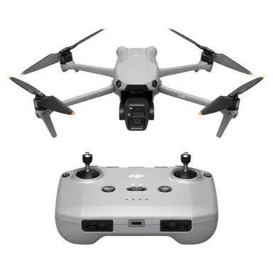 DJI Air 3S (RC-N3), Drohne mit 4K-Kamera, Dual-Kamera-Drohne mit 1-Zoll-CMOS-Weitwinkelkamera, 4K/60 fps HDR-Video & 14 Blendenstufen Dynamikumfang, bis zu 45 Min Flugzeit, bis zu 20 km Reichweite