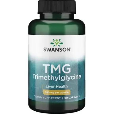 Swanson Trimethylglycine TMG Methylation 500mg Daily Wellness Support Capsules - 90 Capsules