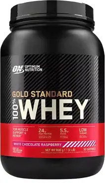 Optimum Nutrition Gold Standard 100% Whey Protein Witte chocolade & Framboos 900 g (30 porties)