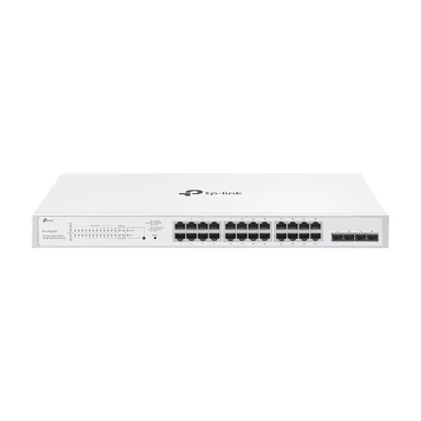 TP-Link Festa FS328GP 24-Port Gigabit PoE+ Switch mit 4 SFP-Steckplätzen, 250W Gesamtleistung, 30W pro Port, Cloud-Management