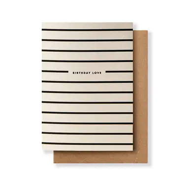 Katie Leamon Stripe Birthday Love Card