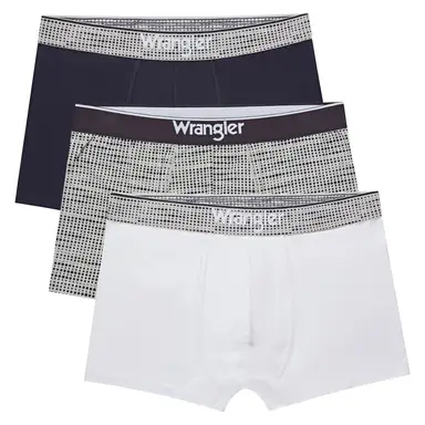 WRANGLER WRA boxershorts - Canvas-wit/Print/Marineblauw - Maat S