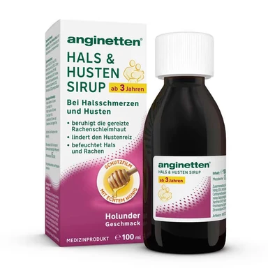 ANGINETTEN Hals & Husten Sirup Holunder Geschmack 100ml