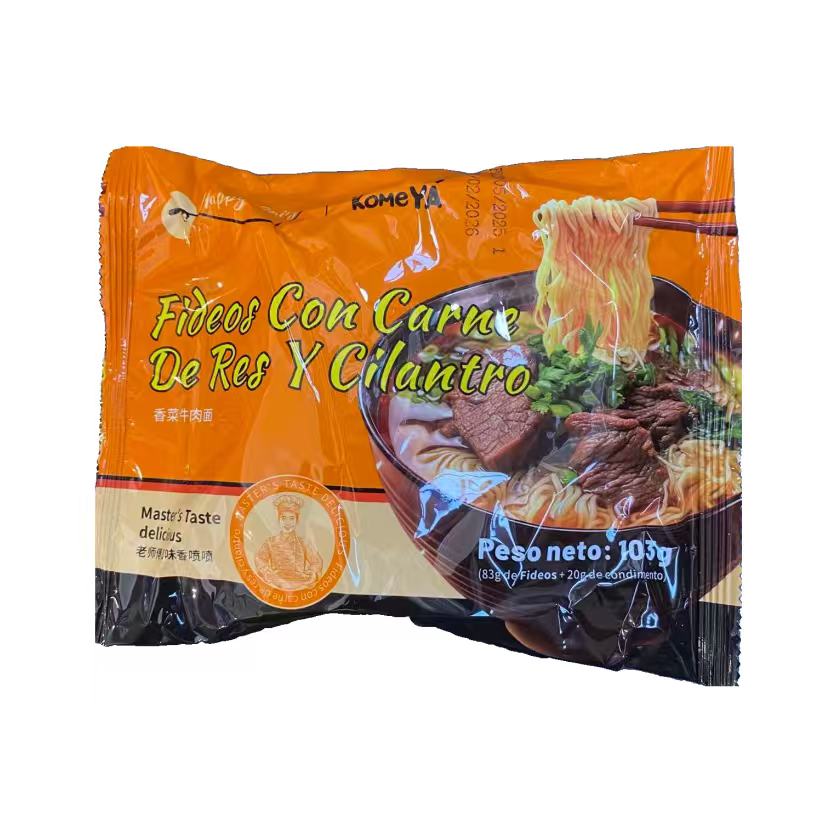 KOMEYA Pittige Rundvlees Noedels Zak 103g