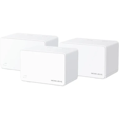 MERCUSYS Halo H3000X mesh-WLAN-Set (3er-Pack), Wi-Fi 6 AX3000 dualband-Router & repeater, 3 × gigabit-Anschlüsse pro Einheit, MU-MIMO, WPA3, kindersicherung, empfohlen für Häuser mit 3–5 Schlafzimmern