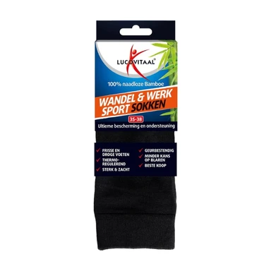 Lucovitaal Bamboe Wandel-, Werk- en Sportsok 35–38