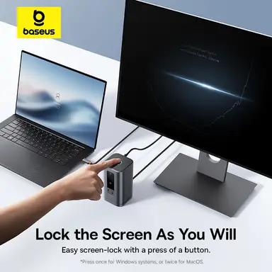 Baseus Wisdom-Serie 11-in-1 (WIN) Workstation Space kompatibel mit Windows-Laptops, grau