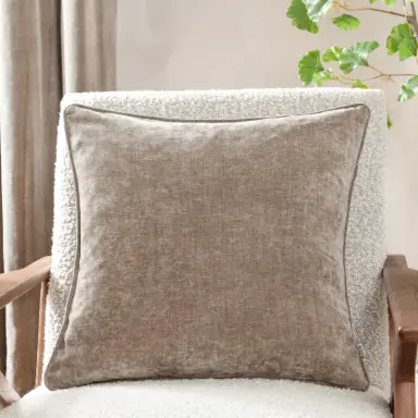 Yard Cushion Heavy Chenille Square Greige 50x50cm